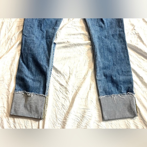 Joe’s Jeans Distressed Cuff Crop Women’s Blue Jeans Waist Size 26 - Picture 14 of 16